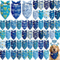 Abbylike 50 Pcs Hanukkah Dog Bandanas Bulk Blue Bandanas by Abbylike