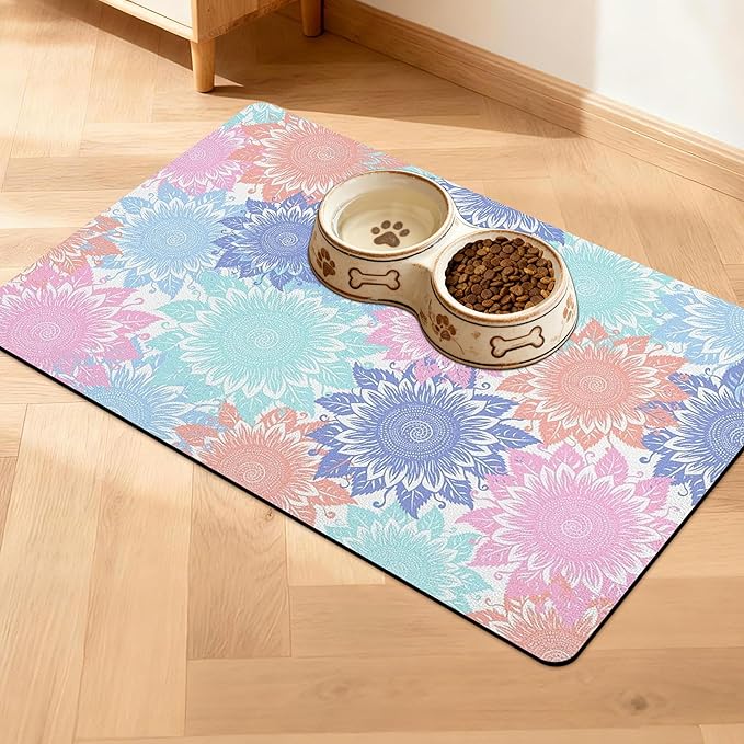 Pet Feeding Mat for Floors Waterproof Dog Mat for Food and Water Absorbent by Unknown