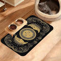 Dog Bowl Mat, Moon Sun Pet Feeding Mat by Unknown