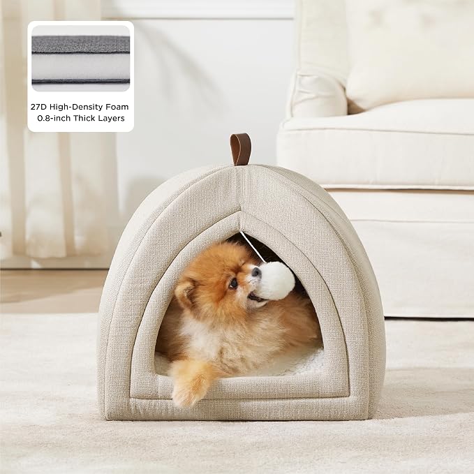 Bedsure Cat Beds for Indoor Cats - 2 in 1 Cat Cave House Tent for Kittens and - Image 2