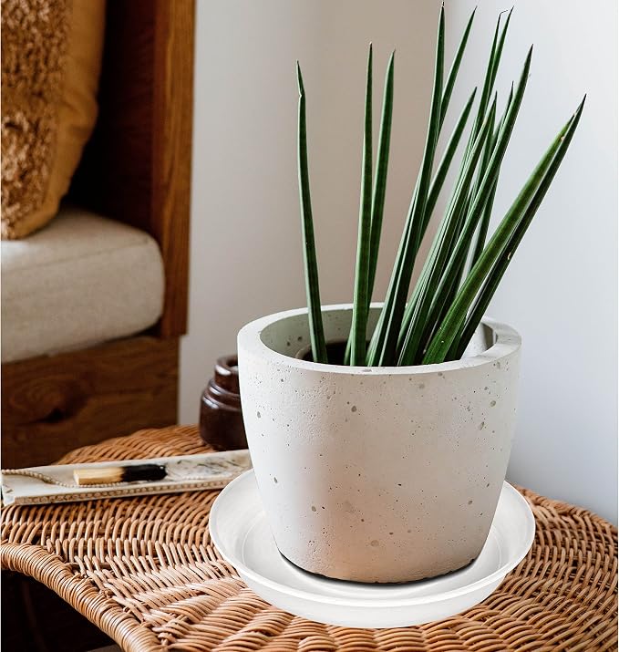 2 Pack of 8 inch Plant Saucer Clear, Heavy Duty Plastic Plant Water Tray 8 inch - Image 4