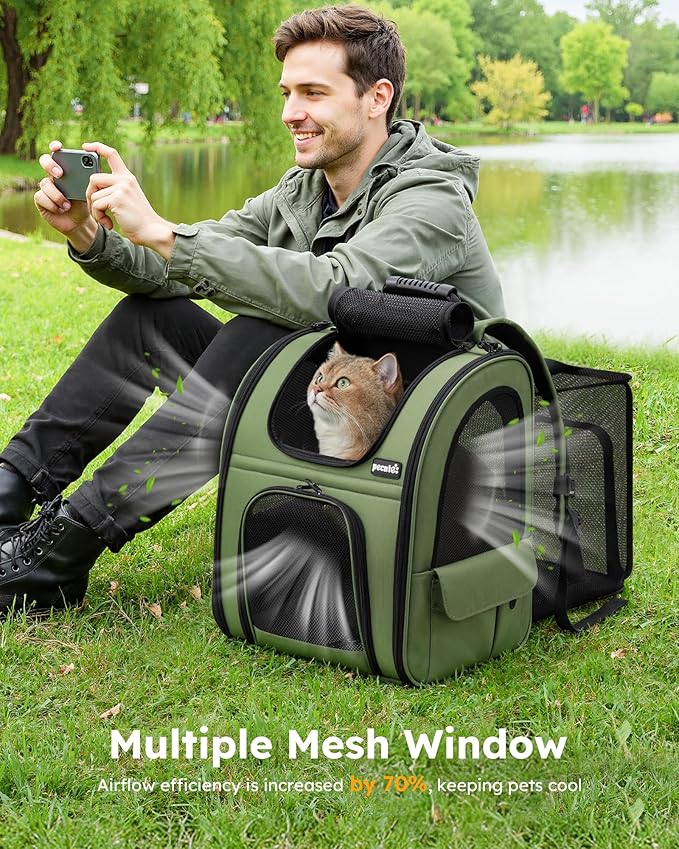 Pecute Expandable Cat Backpack Carrier, Backpack - Image 6