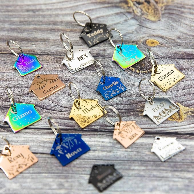 Personalized Dog Tag with 5 Lines of Custom Deep Engraved Durable Stainless - Image 2