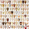 100 Pcs Fall Dog Bandanas Bulk Thanksgiving Pet Bibs Triangle Scarf Autumn Pet by Huhumy