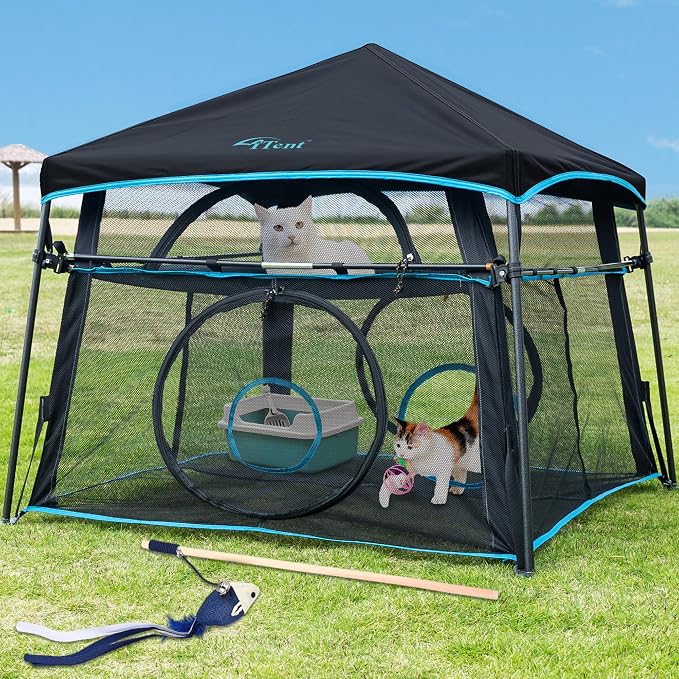 Extra Large Catio Outdoor Cat Enclosure 2-Tier Cat Tent - Image 9