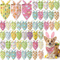 Abbylike 50 Pcs Easter Dog Bandanas Bulk Bunny Egg Carrot Bandanas by Abbylike