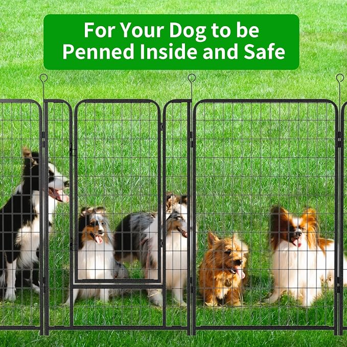 Dog Playpen Outdoor Extra Wide 8 Piece Panels Heavy Duty Dog Fence 50" Height - Image 5