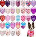 30 Pack Valentines Day Dog Bandanas Bulk by Bestwishforyou