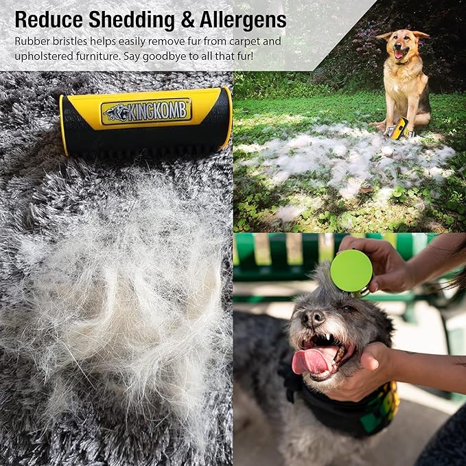 King Kanine Mini King Komb Pet Grooming Brush, Self Cleaning Deshedding | - Image 6