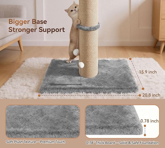 5-Inch Thick Sisal Cat Scratching Post, Durable Cat Scratcher - Image 3