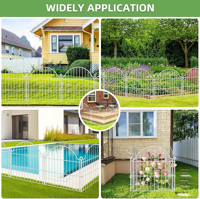 10 Panels No Dig Decorative Garden Fence - Image 4