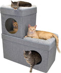 Kitty City Large Stackable Cat Condo & Cube House, Modular Indoor Cat Furniture by KittyCity