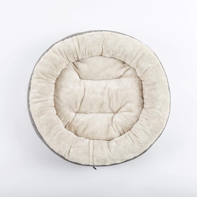 Love's cabin Round Donut Cat and Dog Cushion Bed, 20in Bed - Image 3