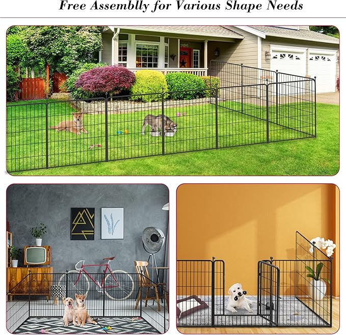 Dog Playpen 32 inch 12 Panels Indoor Dog Pen - Image 8
