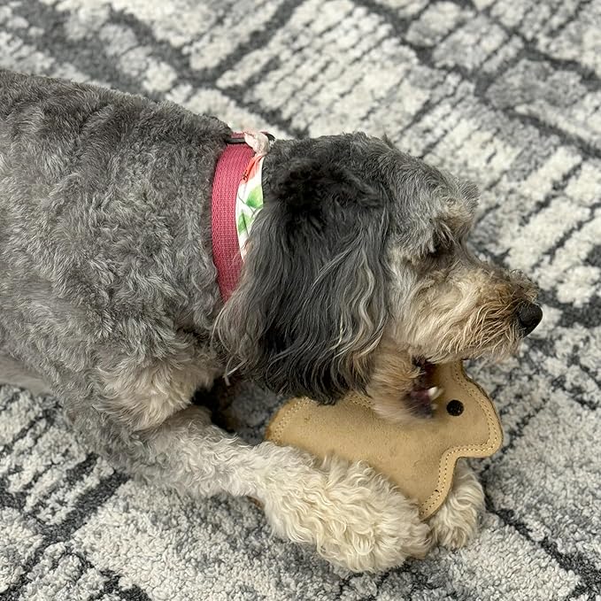 SPOT Dura-Fused Leather Rabbit Dog Toy – Durable Real Leather & Jute Chew Toy - Image 9