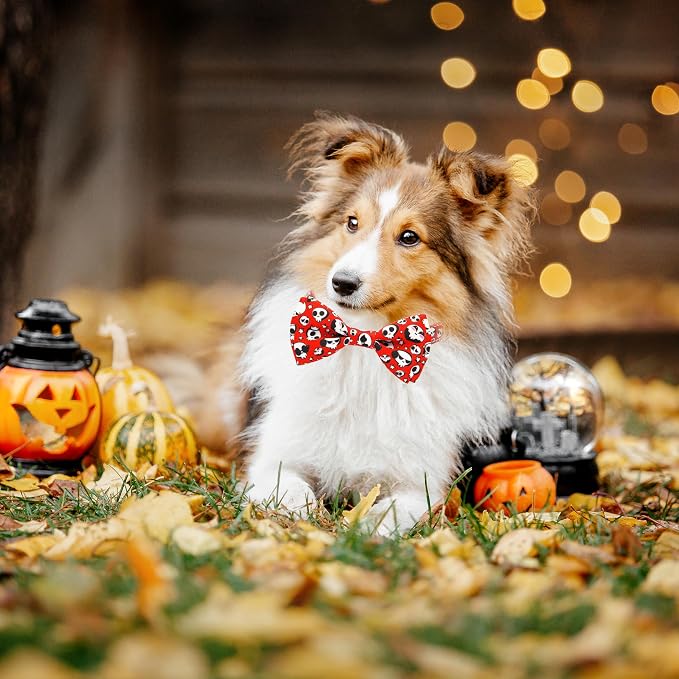 Halloween Dog Collar, Holiday Adjustable Ghost Skull Collar - Image 6