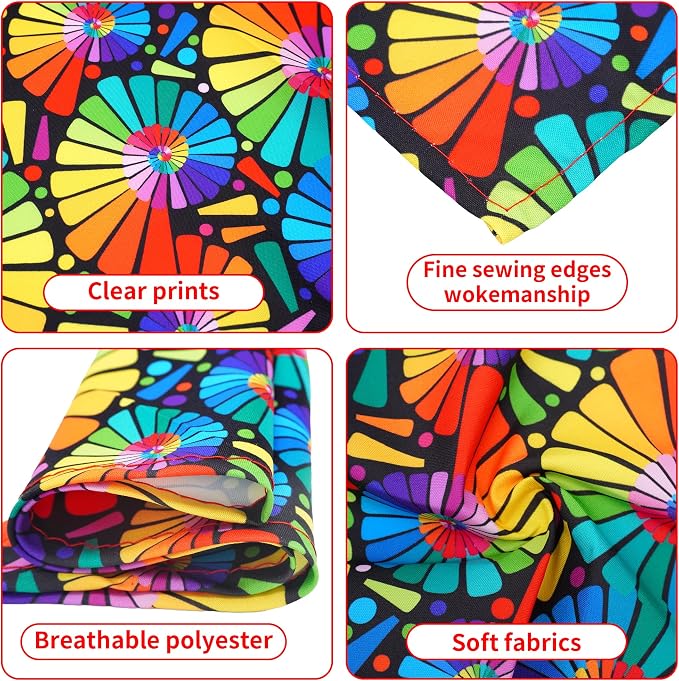 30 Pack Rainbow Dog Bandanas Bulk - Image 3