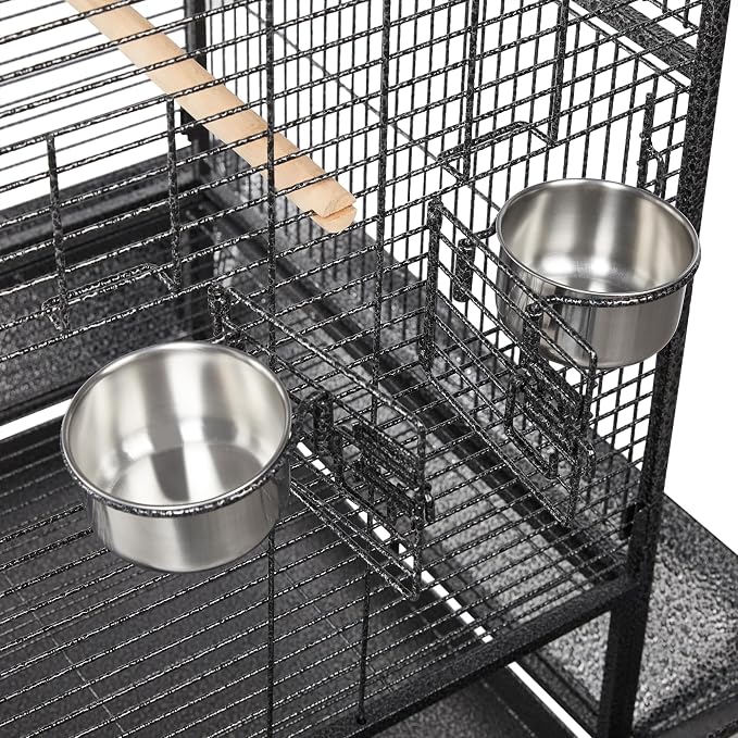 Yaheetech 69-inch Wrought Iron Rolling Large Parrot Bird Cage - Image 7