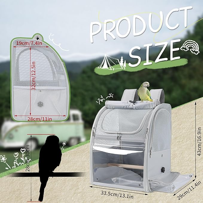 Sanmoncare Bird Carrier Backpack - Image 2