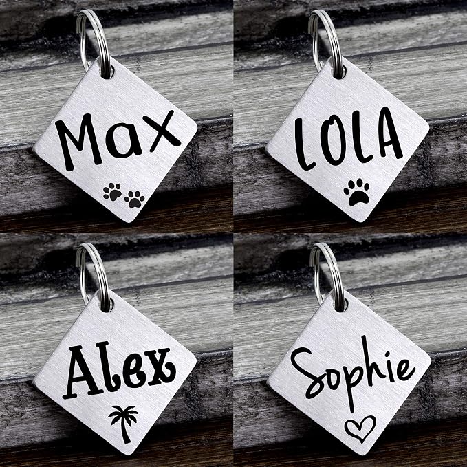 Ultra Joys Dog ID Tag, Custom Dog Tag Personalized Cat Tag, Pet ID Tag - Image 3