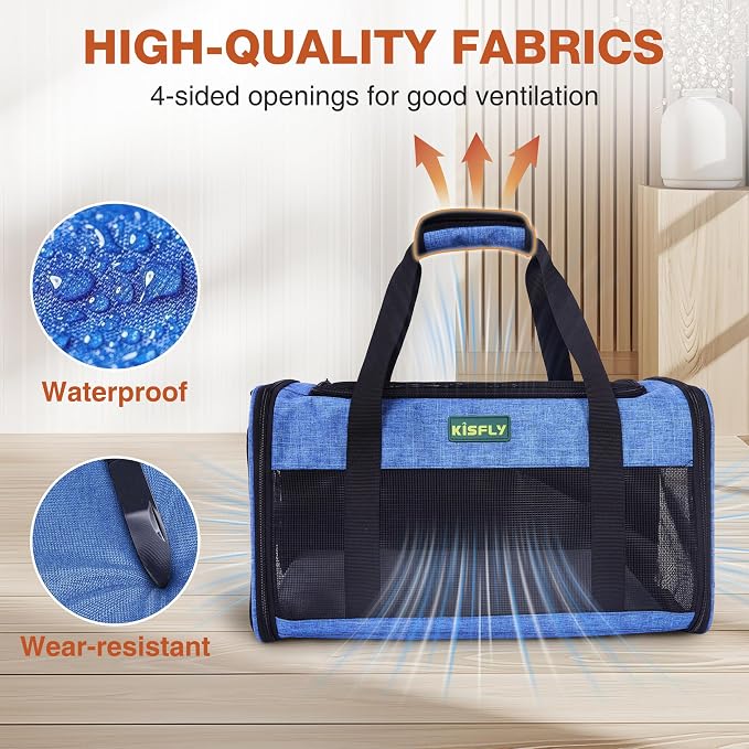 TSA Approved Pet Carrier in Cabin, Top-Open Portable Dog Carrier - Image 2