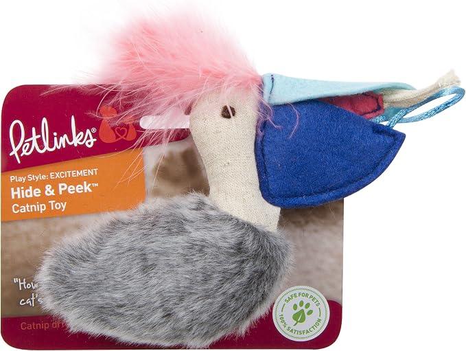 Petlinks Hide & Peek Pelican Plush Catnip Cat Toy by Petlinks%C2%AE