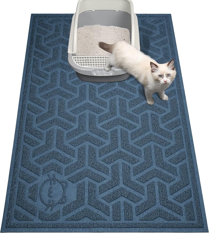 UPSKY Cat Litter Mat, Litter Trapping Mat Soft on Kitty Paws, Large Litter Box by UPSKY