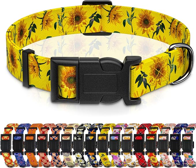 Dog Collar, Floral Puppy Collar by Seyezo