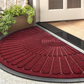 tchdio Door Mat Outdoor Indoor Entrance Doormat-Semicircular Durable Rubber Non by Tchdio