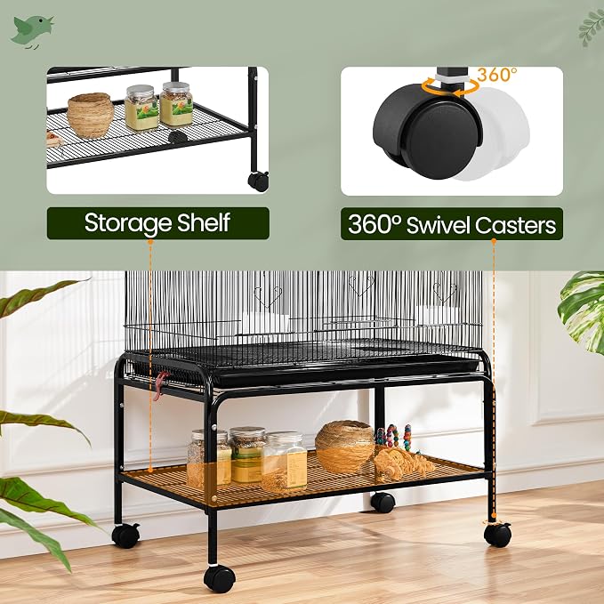 Yaheetech 53'' Large Bird Cage Budgie Cage - Image 5