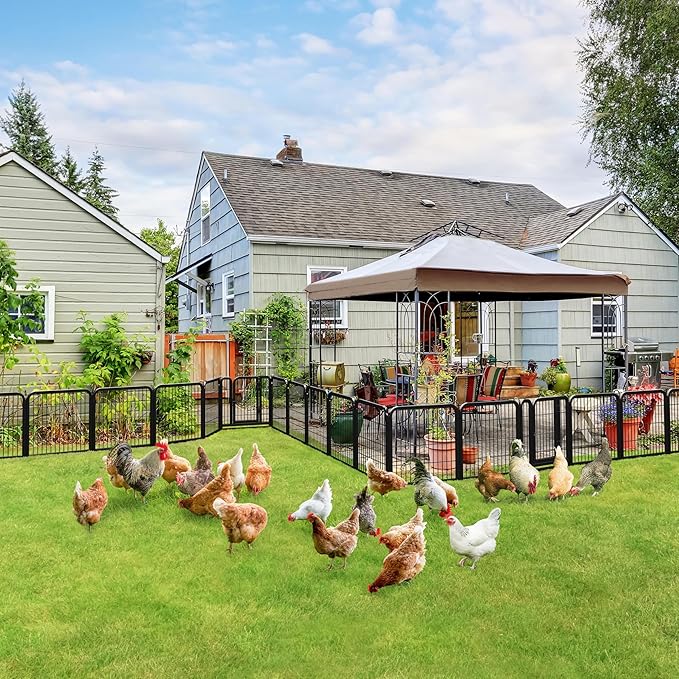 Yaheetech Dog Playpen Outdoor, 24 inch 32 Panels Dog Pen Indoor Heavy Duty - Image 3