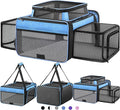 Top and 2 Sides Expandable Cat Carrier 18x13.5x9.5, TSA Airline Approved Dog by SHARLOVY