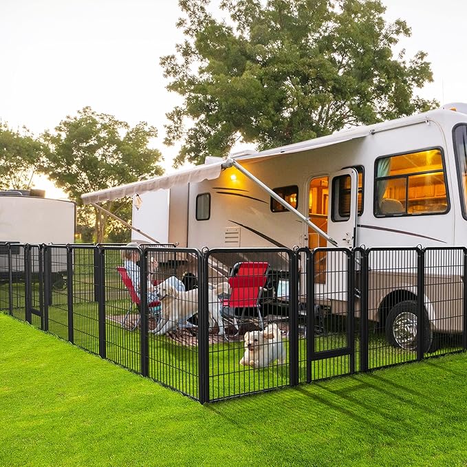 Yaheetech Dog Playpen Outdoor, 40 inch 32 Panels Dog Pen Indoor Heavy Duty - Image 2