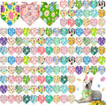 Sanwuta 120 Pcs Easter Dog Bandanas Bulk Rabbits Patterns Bandanas by Sanwuta