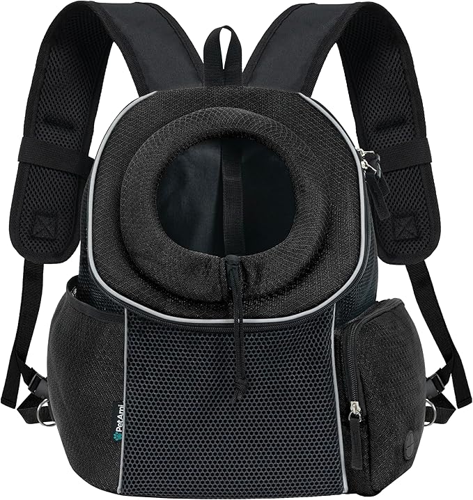 PetAmi Dog Front Carrier Backpack, Ventilated Adjustable Dog Pet Cat Chest - Image 2