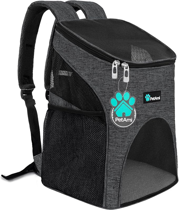 PetAmi Small Dogs and Cat Backpack Carrier, Airline Approved Pet Backpack by PetAmi