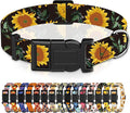Dog Collar for Boys Girls, Sunflower Puppy Collar for Small Medium Large Dogs by Seyezo