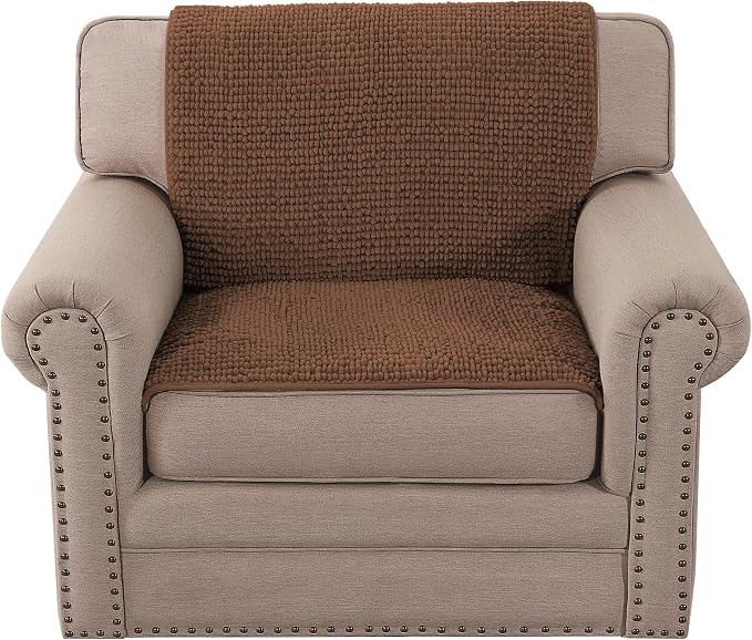 H.VERSAILTEX Plush Chenille Couch Armrest Cover 2 Packs Thick and Soft Sofa - Image 7