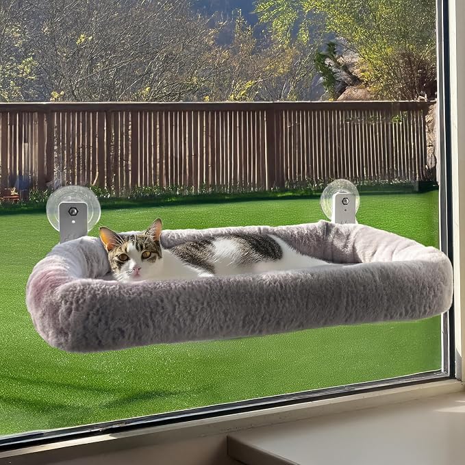 Cat Window Perch with Washable Cushion & Strong Suction – Stable & Cozy Cat - Image 9