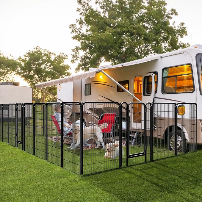 Yaheetech Dog Playpen Outdoor, 47 inch 16 Panels Dog Pen Indoor Heavy Duty - Image 2
