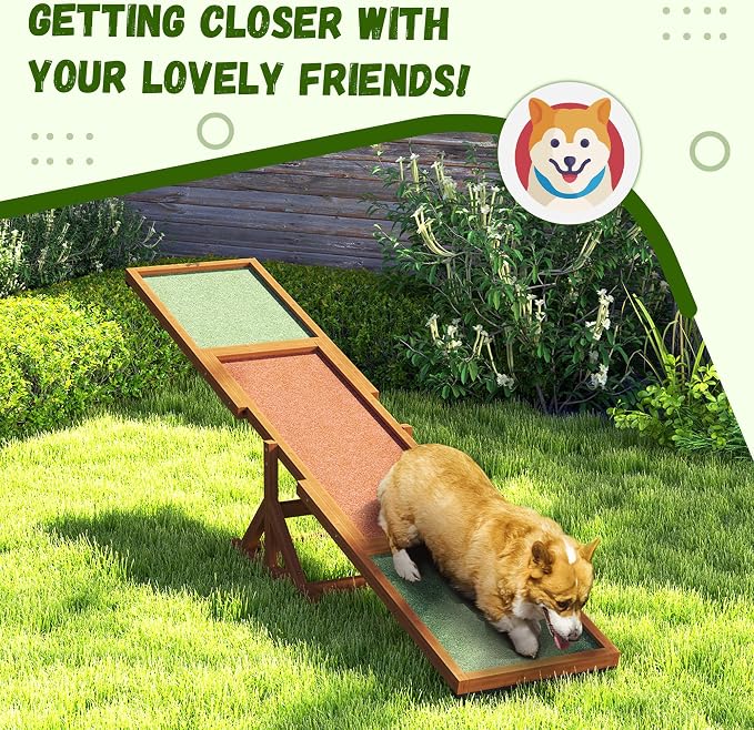 PawHut Wooden Dog Agility Seesaw - Image 5