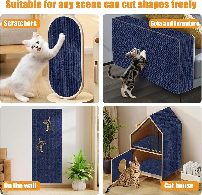 Cat Scratching mat Self-Adhesive, Trimmable Furniture Protector - Image 7