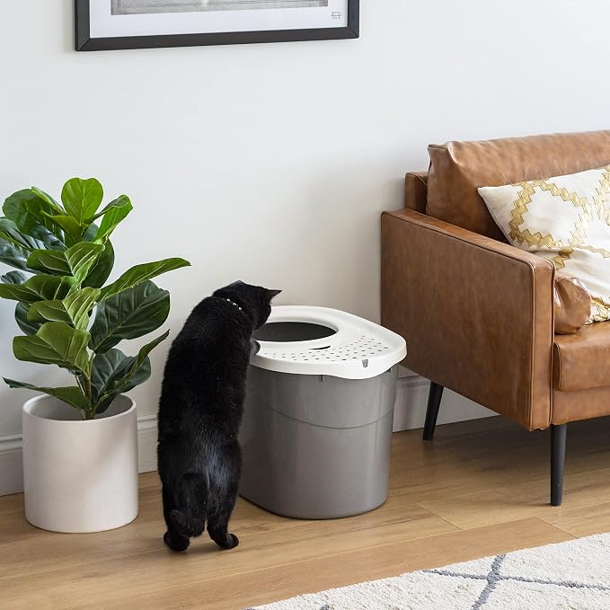 IRIS USA Top Entry Cat Litter Box, Large Enclosed - Image 10