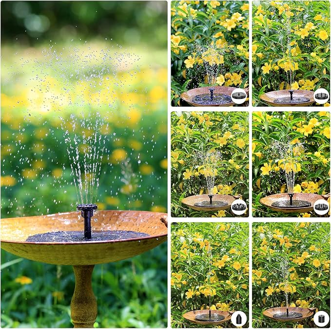 AISITIN 2.5W Solar Bird Bath Fountain, Solar Fountain - Image 5