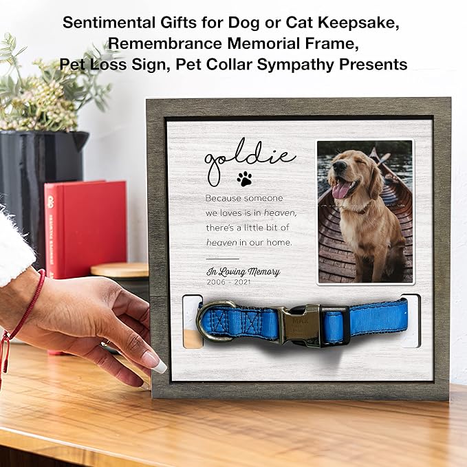Customized Dog Collar Frame Memorial Pet Loss Sign - Image 7