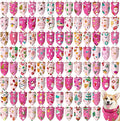 100 Pcs Christmas Dog Bandanas Bulk Pet Bibs Pink Triangle Scarf Pink Pet by Huhumy