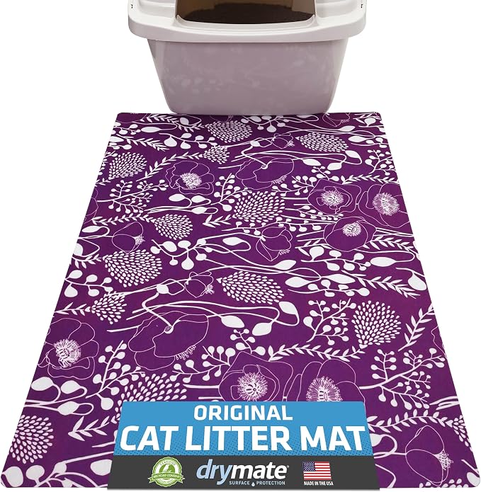 Drymate Cat Litter Box Mat, Litter Trapping Mat, Waterproof, Urine-Proof by Drymate