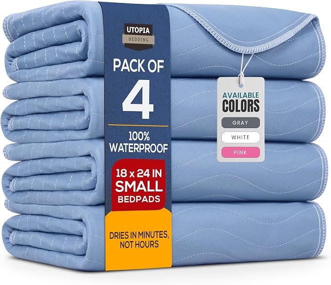 Utopia Bedding Washable Underpads 18" x 24", Waterproof Reusable Heavy by UTOPIABEDDING