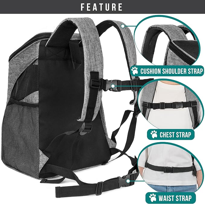 PetAmi Small Dogs and Cat Backpack Carrier, Airline Approved Pet Backpack - Image 5