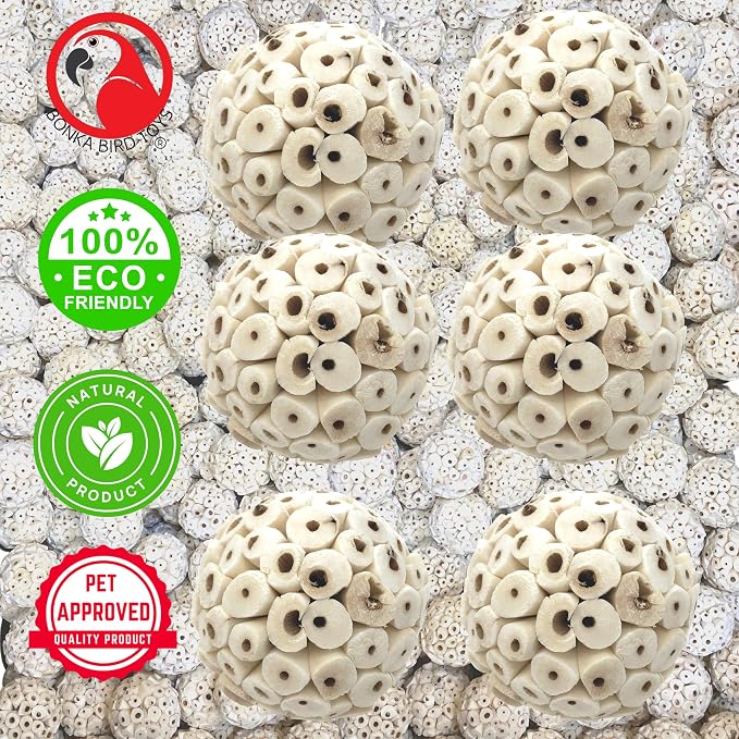 Bonka Bird Toys 2117 Pk6 Sola Atta Balls Foot Talon Craft Part Parrot Bird Toys - Image 4